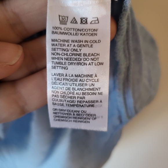 CORE LIFE Blue Seersucker Cotton top - Picture 3 of 5